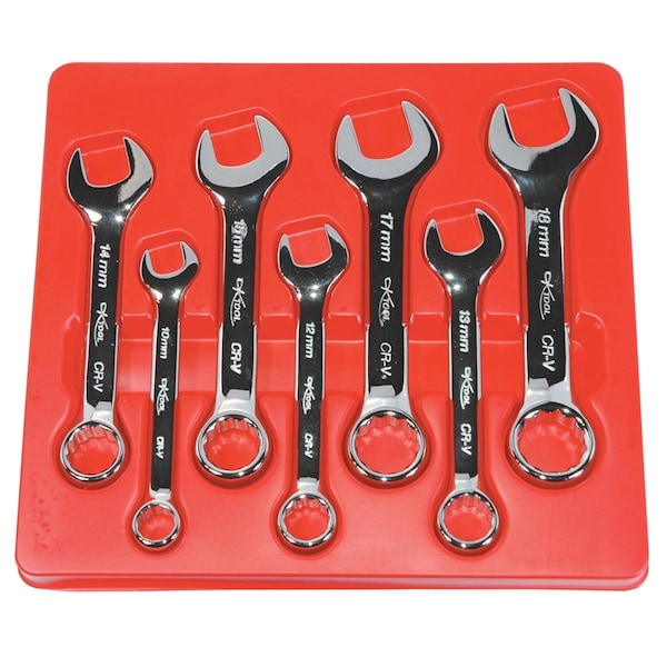 Hi Polish Mtrc Shrt Wrench Set, 7pcs.